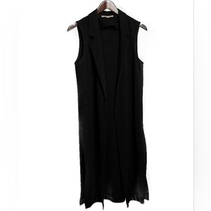 daniel rain black long vest Size M